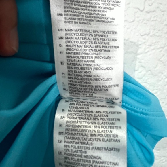 Adidas Golf Tank Top Womens XL Aqua Blue Stretch Racerback 1/4 Zip Performance - Picture 5 of 10